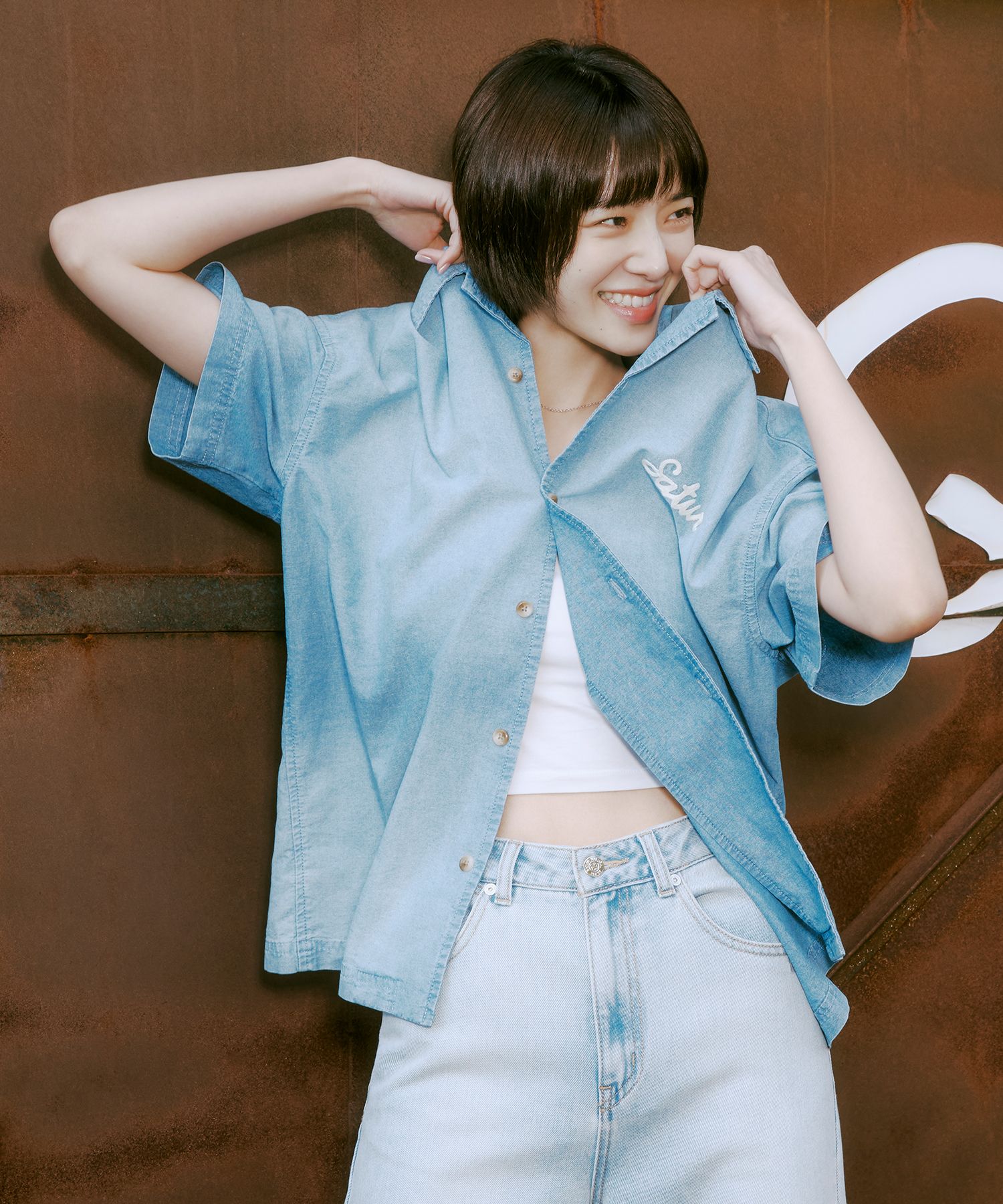 シャツ SATUR Bon Voyage Denim Shirt Light Blue SA252MDH02LBL0 MUSINSA | SATUR Bon Voyage Denim Shirt Light Blue