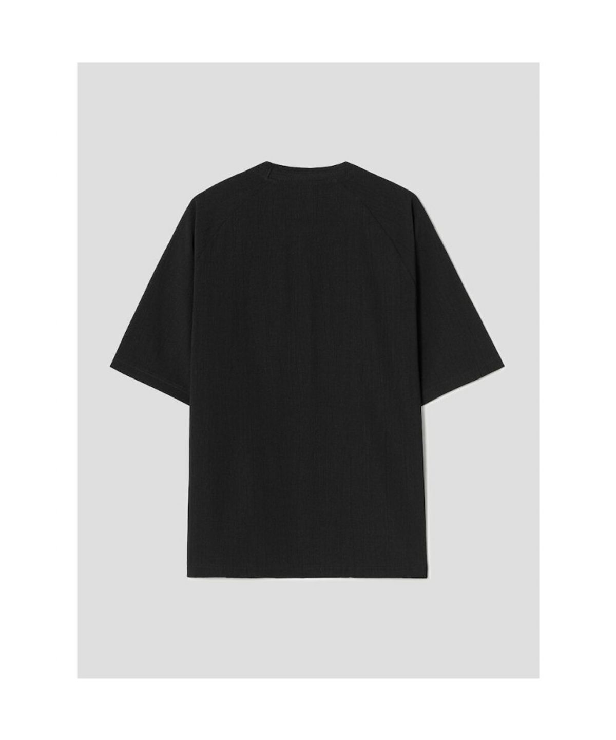 시프트지(SHIFT.G) Woven Overfit Round T  Black
