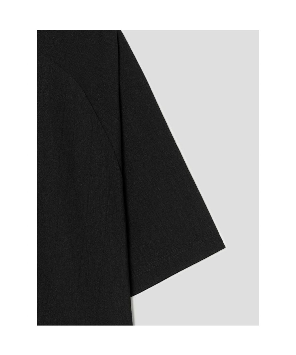 시프트지(SHIFT.G) Woven Overfit Round T  Black