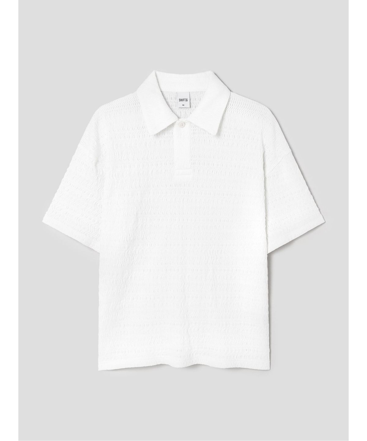 시프트지(SHIFT.G) Wave Texture Polo  White