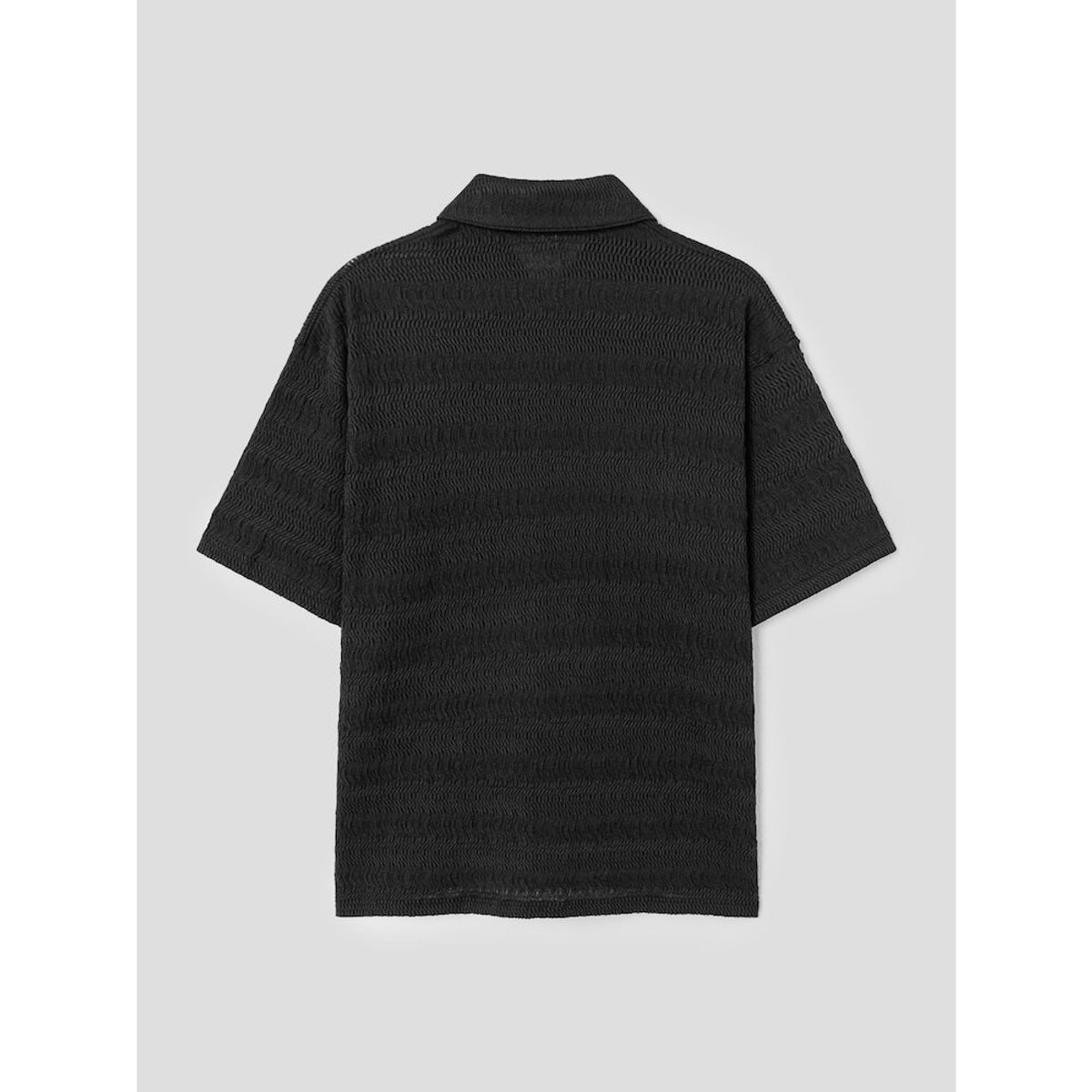 시프트지(SHIFT.G) Wave Texture Polo  Black