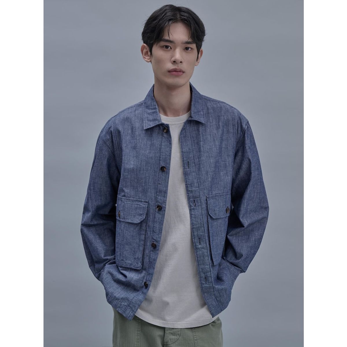 시프트지(SHIFT.G) DenimLike ZoomIn Shirts  Blue