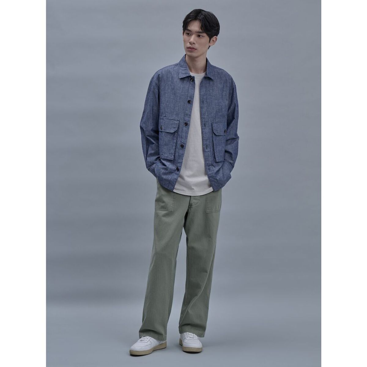 시프트지(SHIFT.G) DenimLike ZoomIn Shirts  Blue
