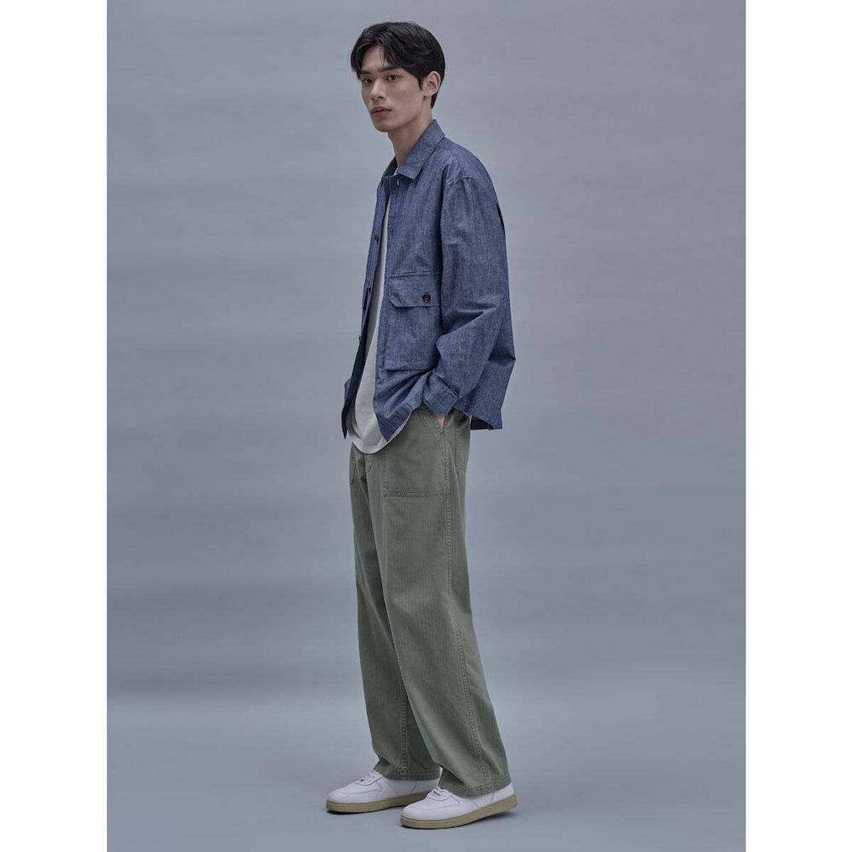 시프트지(SHIFT.G) DenimLike ZoomIn Shirts  Blue