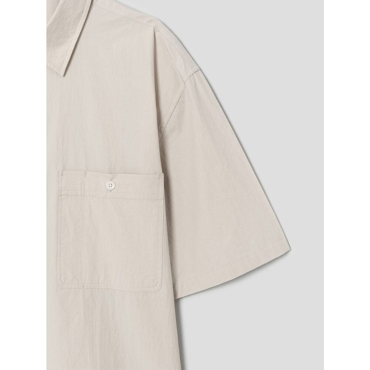 시프트지(SHIFT.G) Cotton Solid Cloud Shirts  Ivory