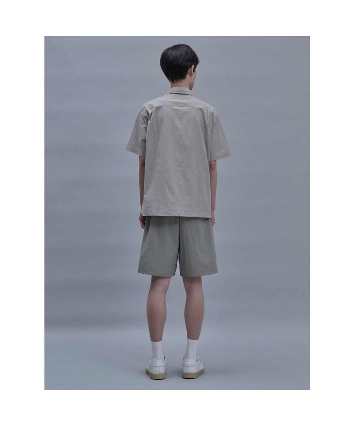 시프트지(SHIFT.G) Nylon Cotton PullOver Cloud Shirts  Light Grey