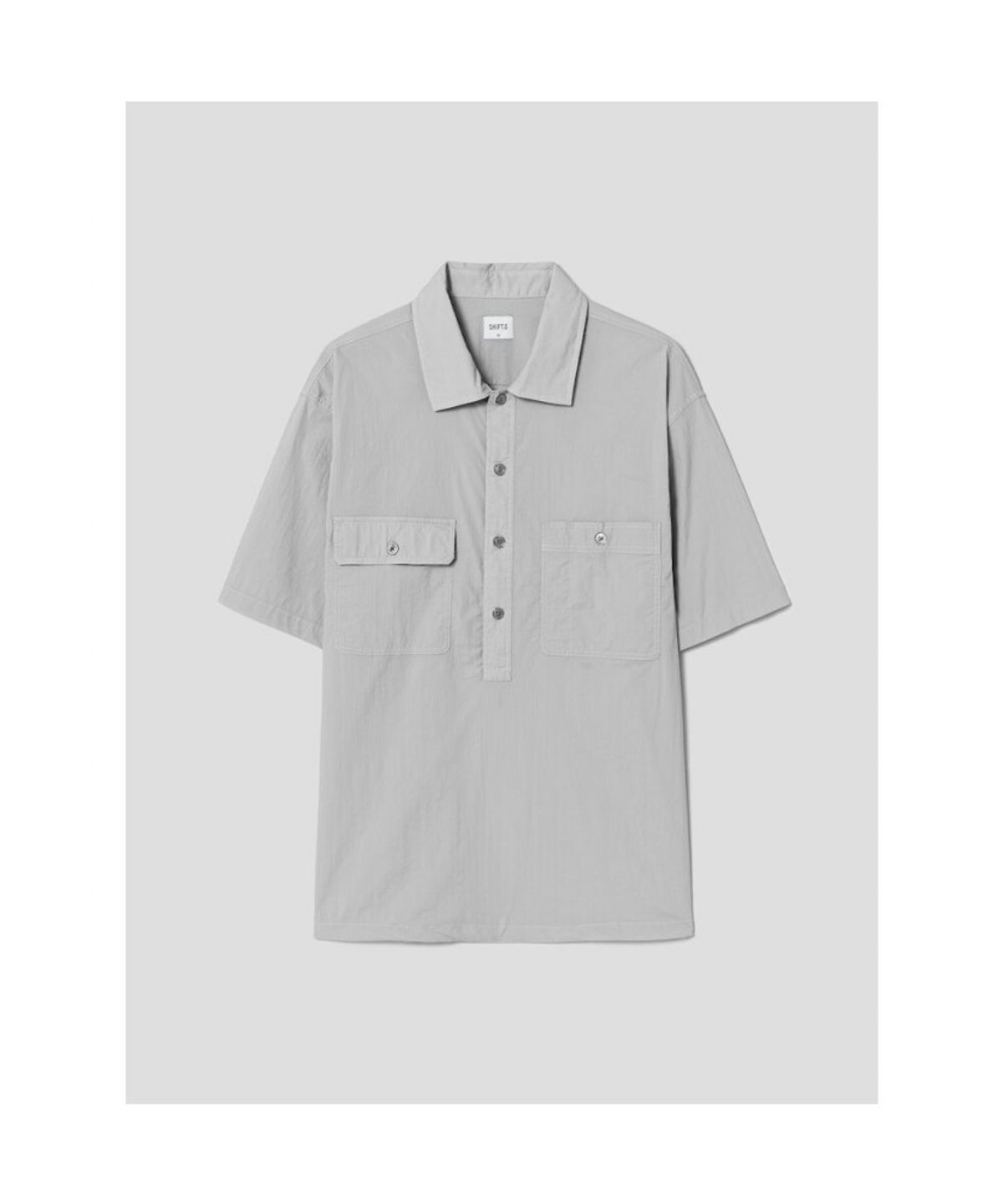시프트지(SHIFT.G) Nylon Cotton PullOver Cloud Shirts  Light Grey