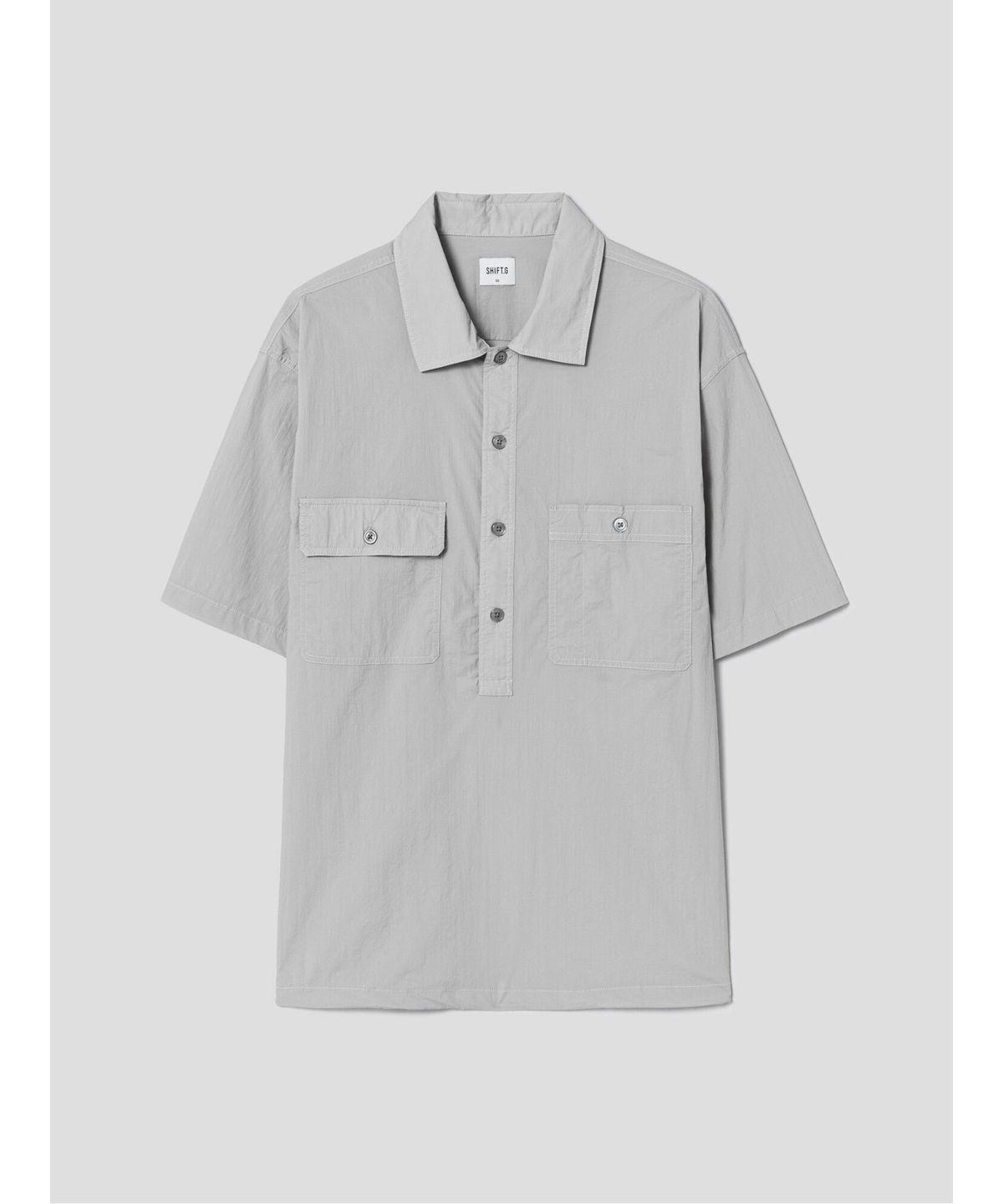 시프트지(SHIFT.G) Nylon Cotton PullOver Cloud Shirts  Light Grey