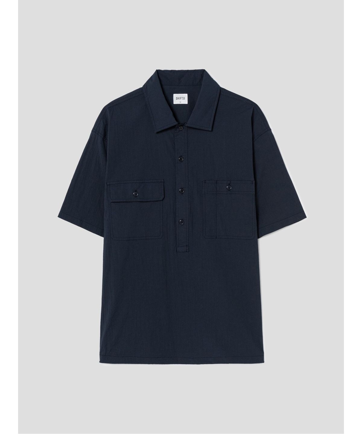 시프트지(SHIFT.G) Nylon Cotton PullOver Cloud Shirts  Navy