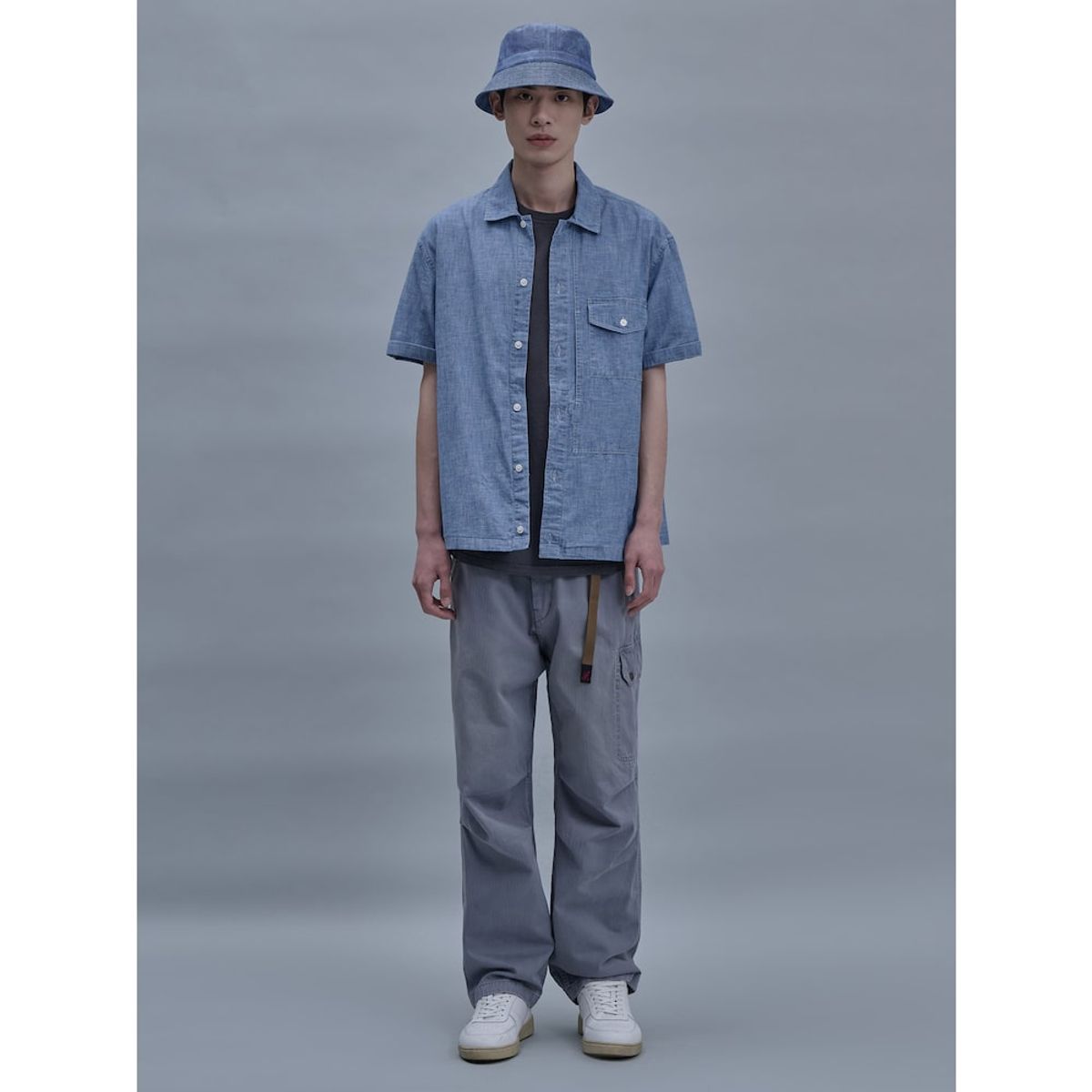 시프트지(SHIFT.G) HalfSleeve Denim Zoom In Shirts  Blue