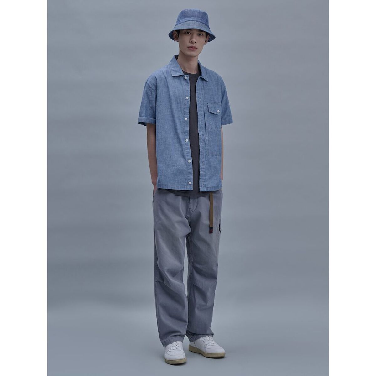 시프트지(SHIFT.G) HalfSleeve Denim Zoom In Shirts  Blue