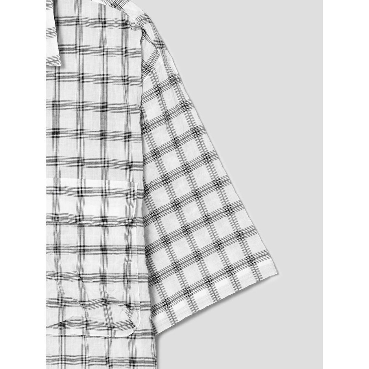 시프트지(SHIFT.G) Check Pattern Cloud Shirts  White