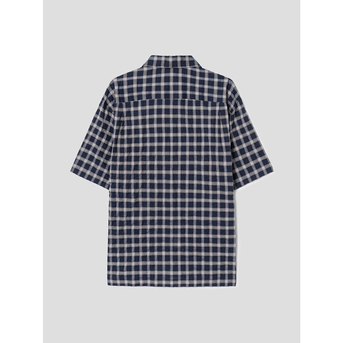 시프트지(SHIFT.G) Check Pattern Cloud Shirts  Navy