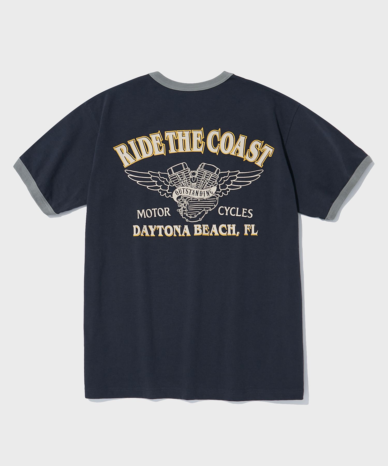 VIP【関税送料無料】希少 Mordecai Classic Fit T-shirt MUSINSA公式 | OUTSTANDING MOT SERIES TEE(RIDE THE COAST)_
