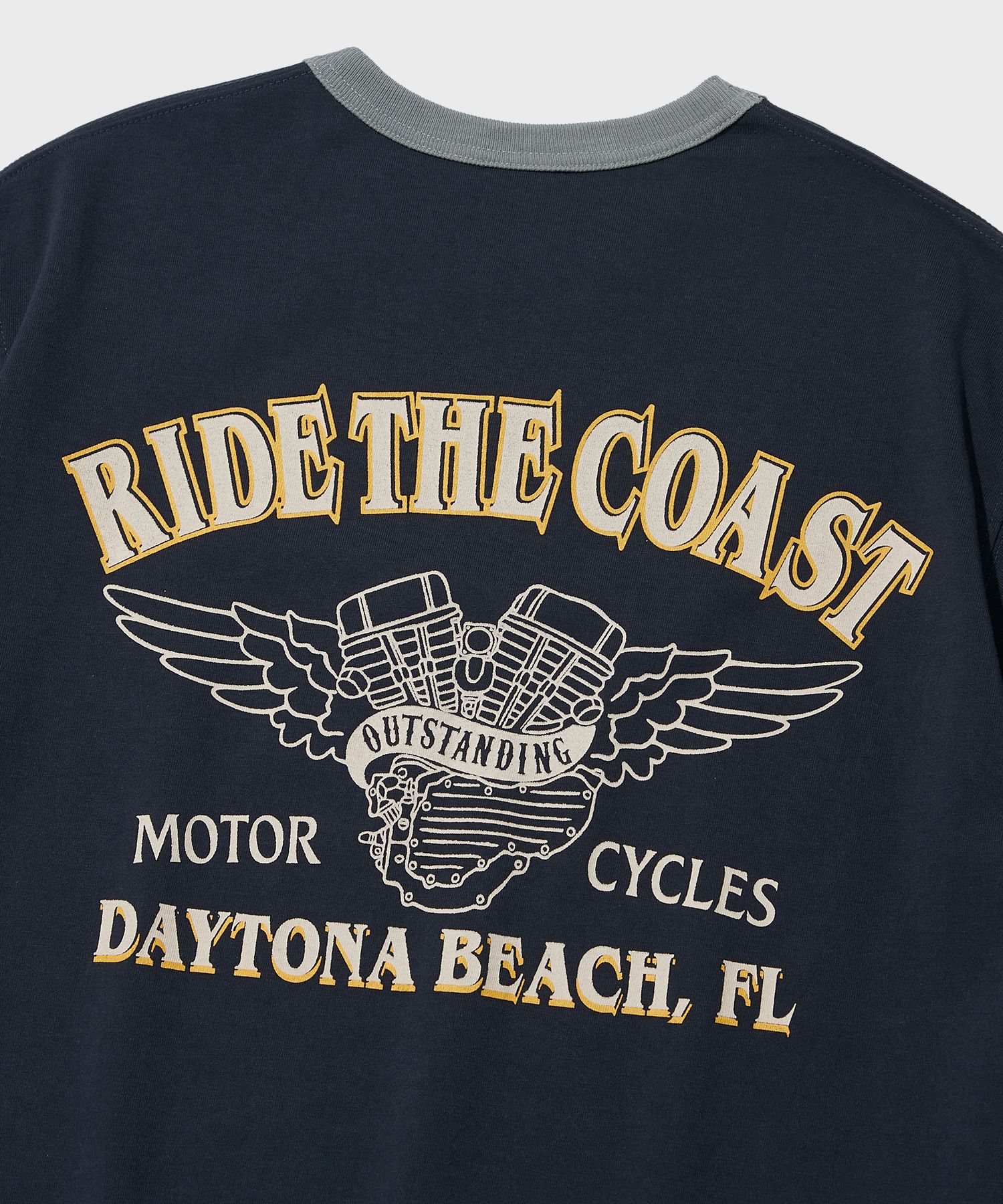 VIP【関税送料無料】希少 Mordecai Classic Fit T-shirt MUSINSA公式 | OUTSTANDING MOT SERIES TEE(RIDE THE COAST)_