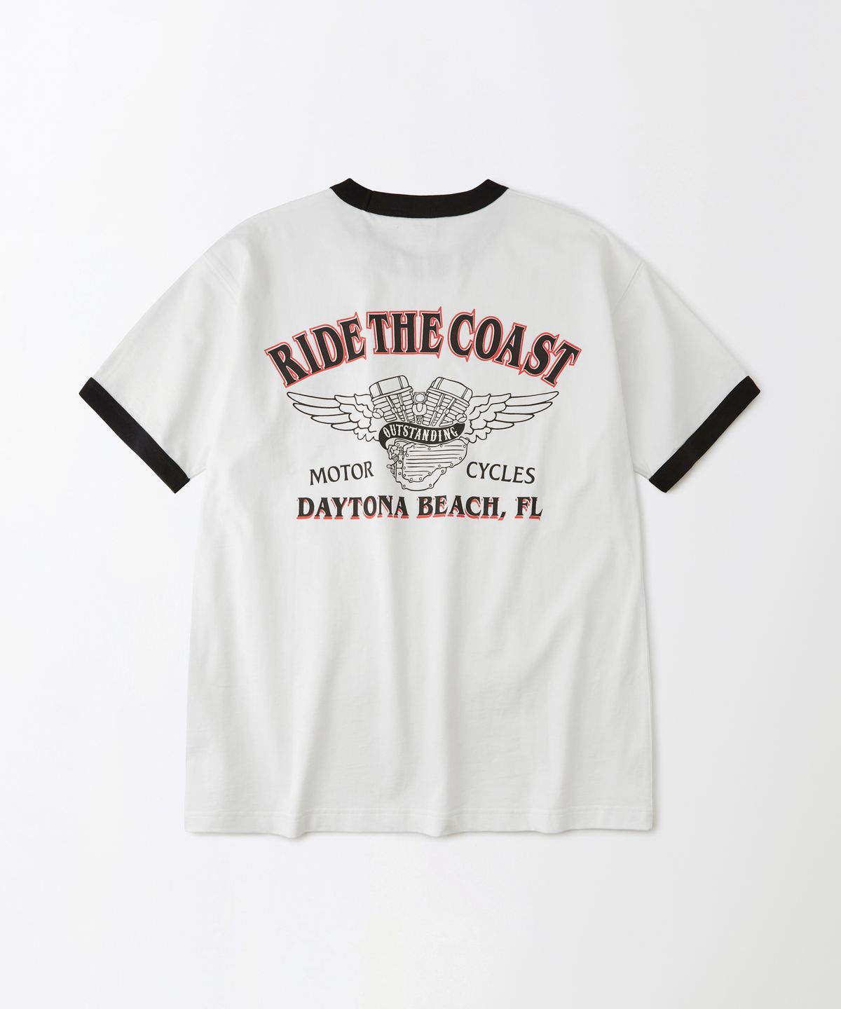 아웃스탠딩(OUTSTANDING) MOT SERIES TEE(RIDE THE COAST)_OFF WHITE