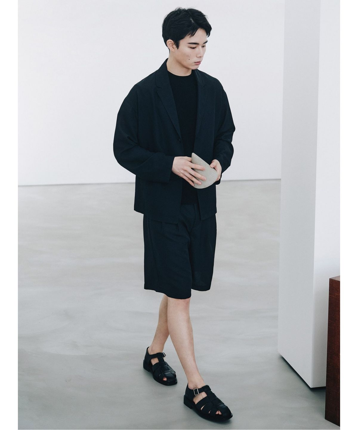 시프트지(SHIFT.G) Wide Fit Comfortable Shorts (SetUp)  Black