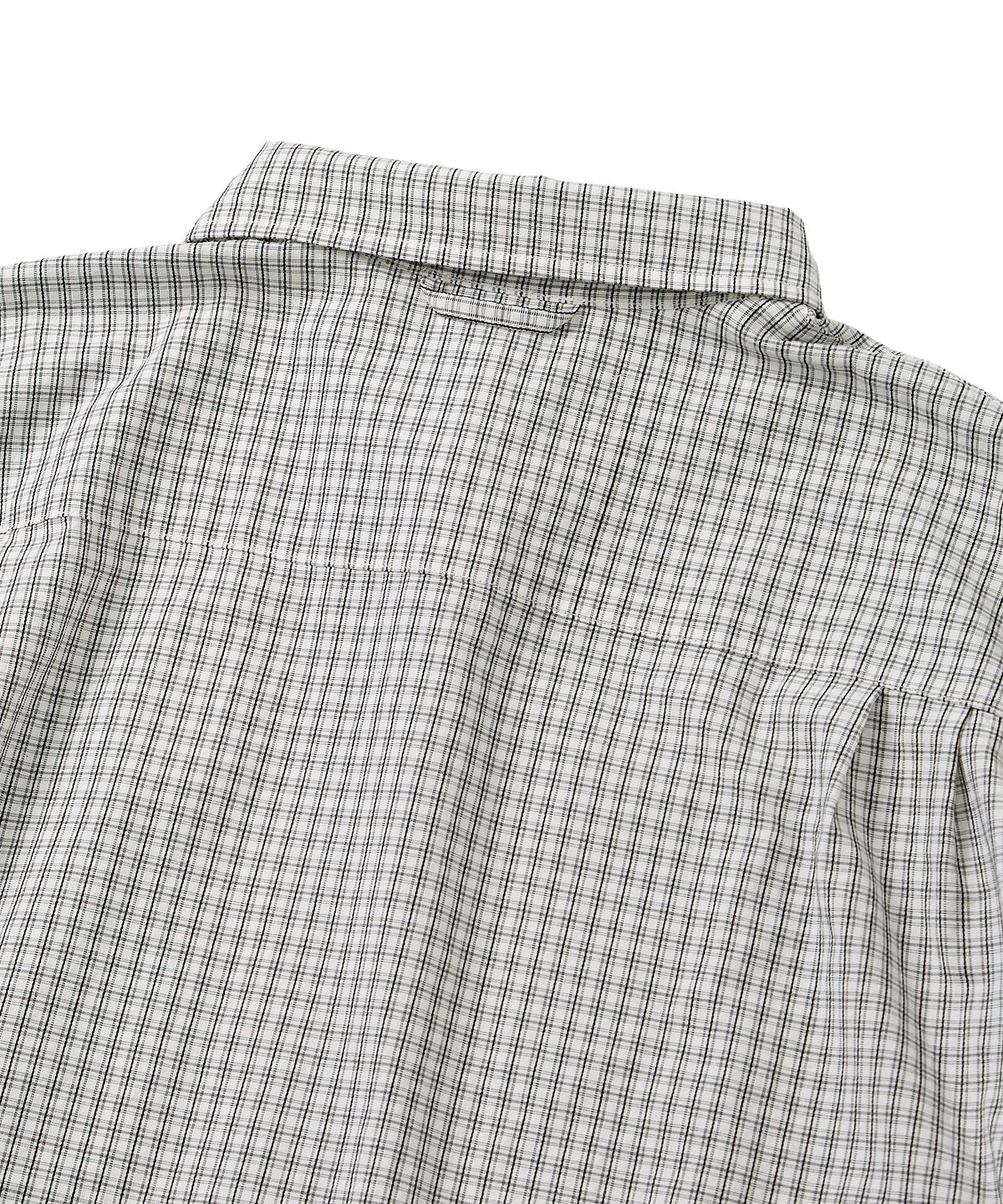 파운드포켓(FOUNDPOCKET) 비디 플레이드 포켓 에스에스 셔츠 아이보리