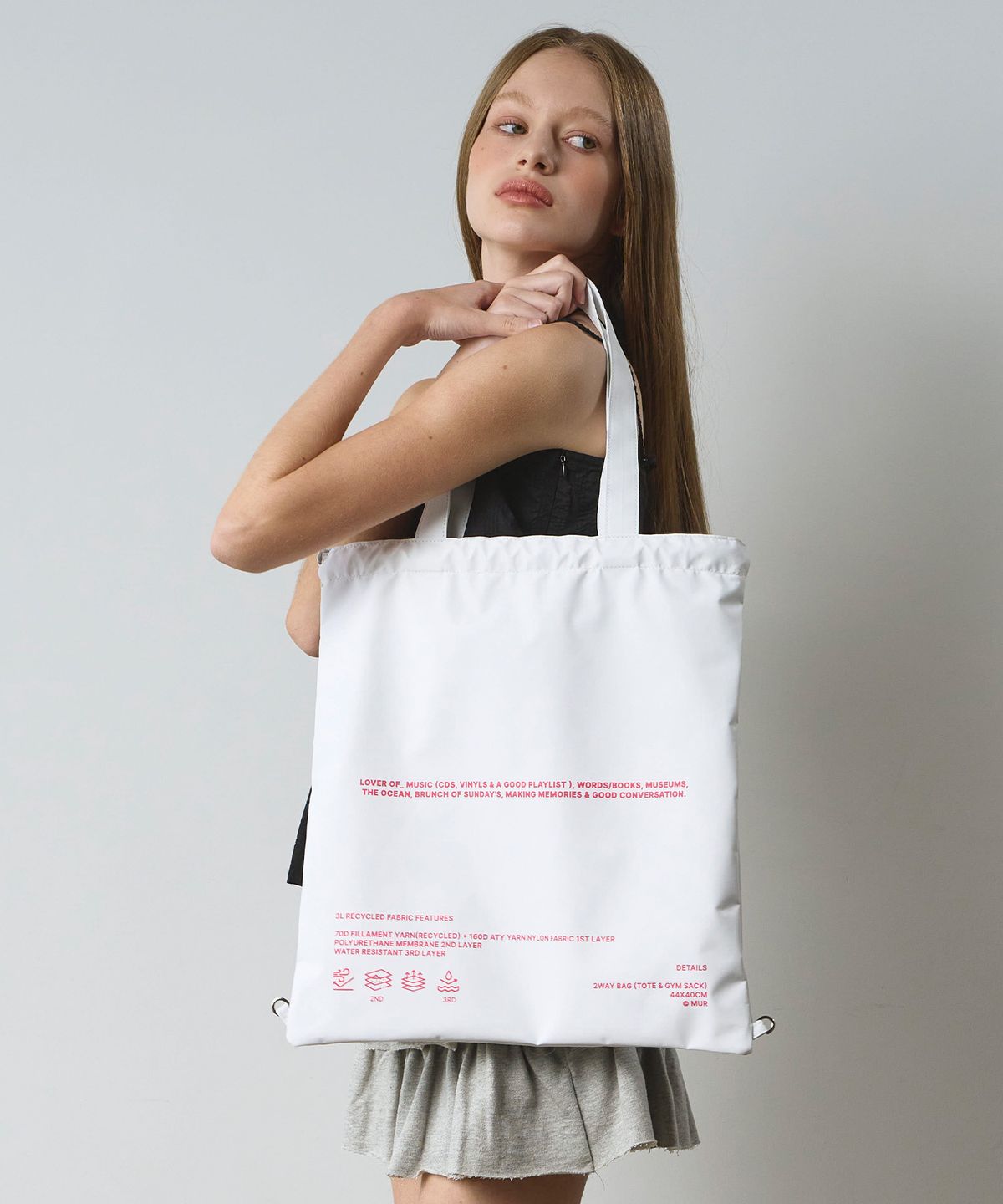 무르(MUR) [2way]Lover recycle ecobag (9color)