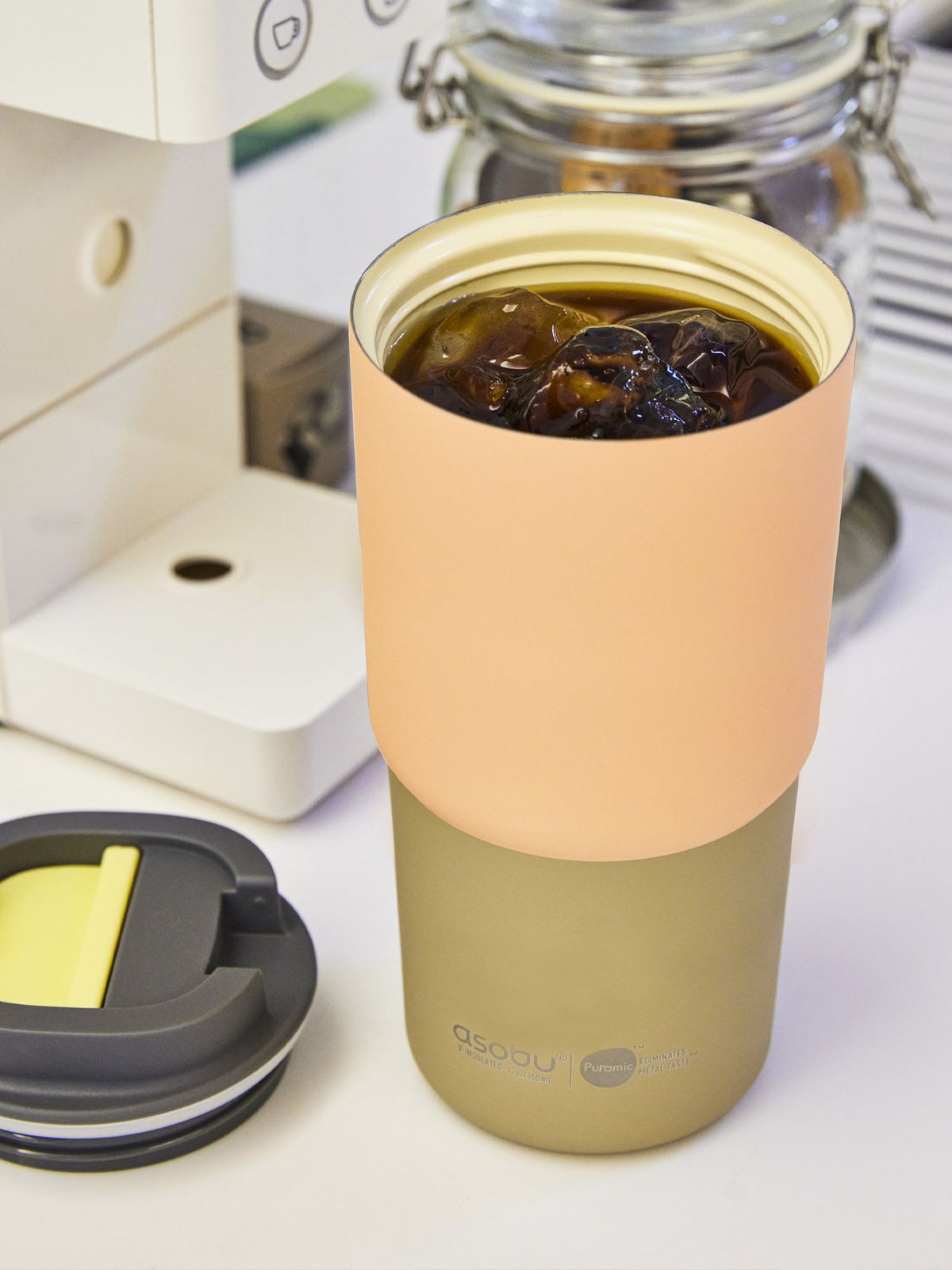 아소부(ASOBU) 세라믹 스텐 진공 보온보냉 텀블러 650ml 픽미업 파스텔