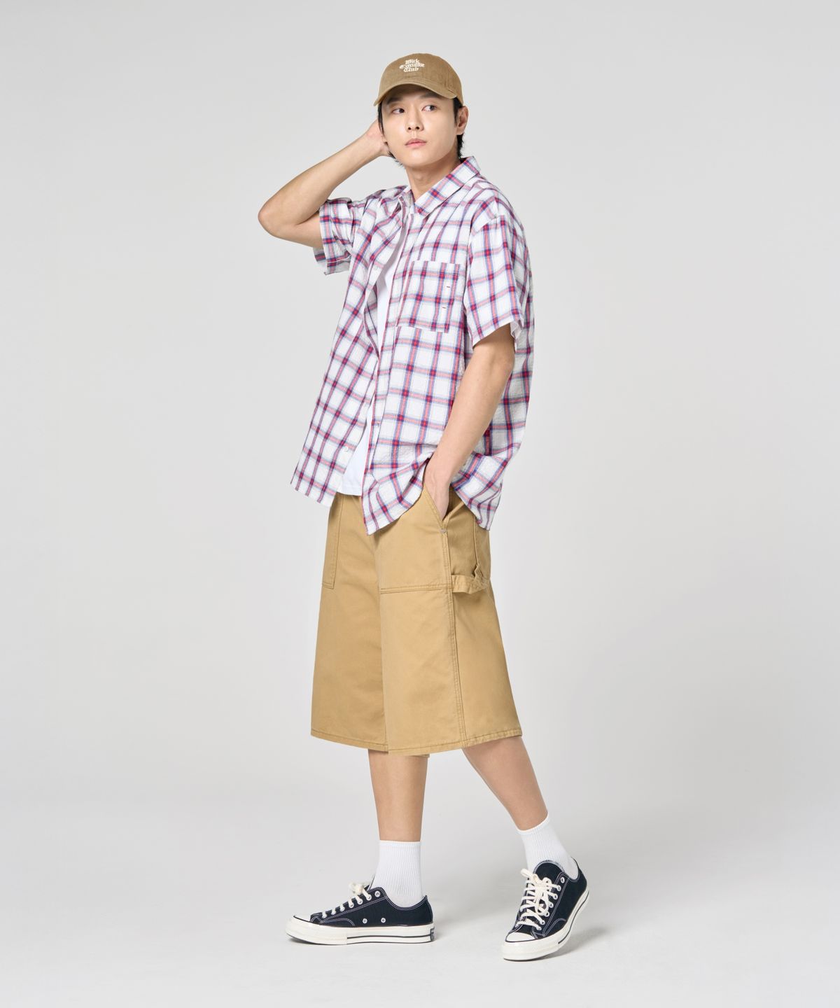 에이지오디(AGOD) 카펜터 퍼티그 트윌 버뮤다 쇼츠 [베이지]