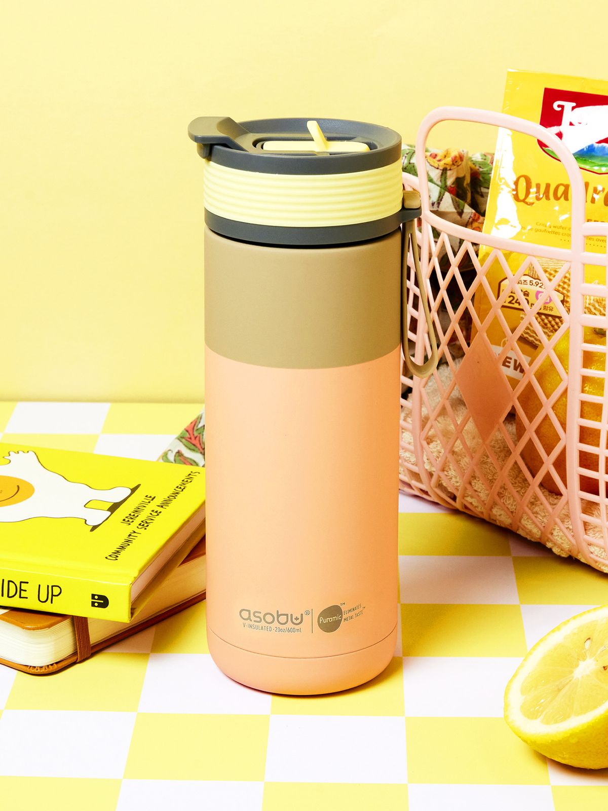 아소부(ASOBU) 세라믹 스텐 진공 보온보냉 텀블러 600ml 아스펜 파스텔
