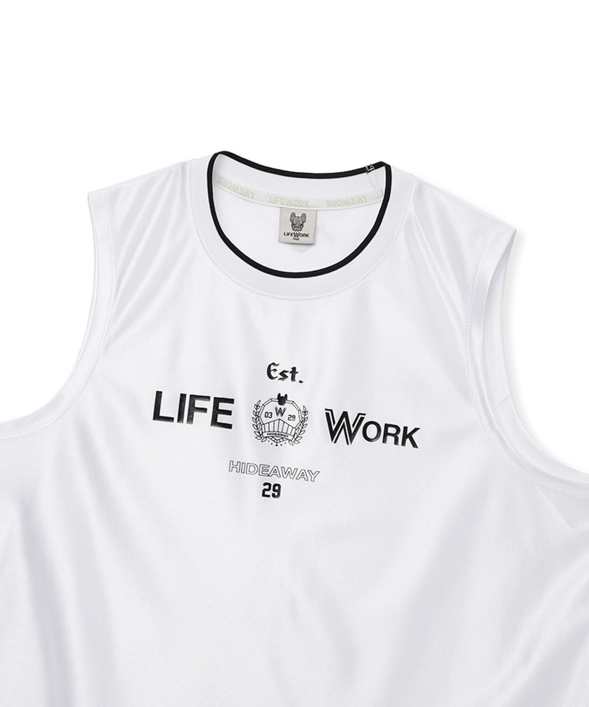 라이프워크(LIFEWORK) 여성) 플리커 슬리브리스 원피스