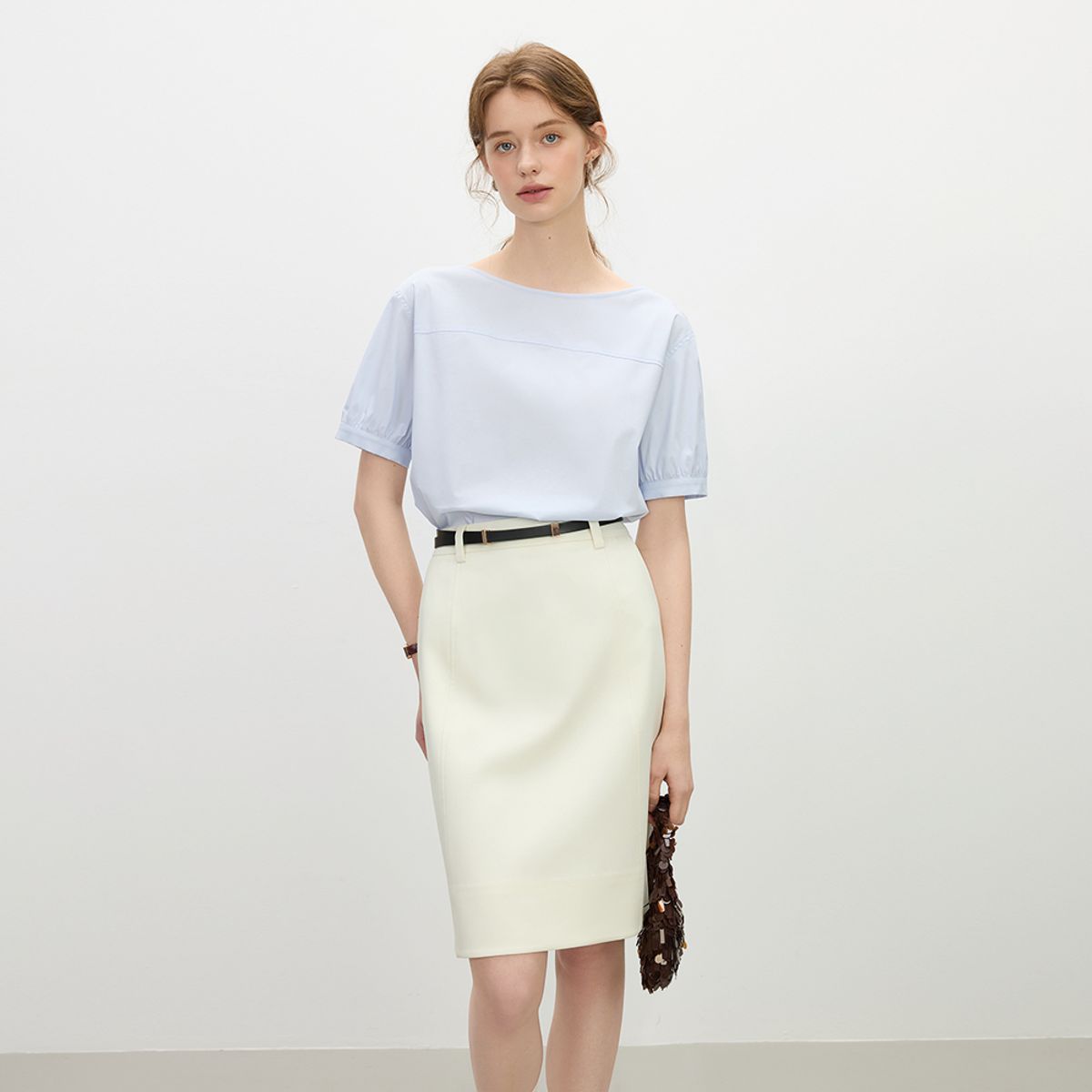 웬스데이딜라잇(WEDNESDAY DELIGHT) WD_Simple temperament skirt