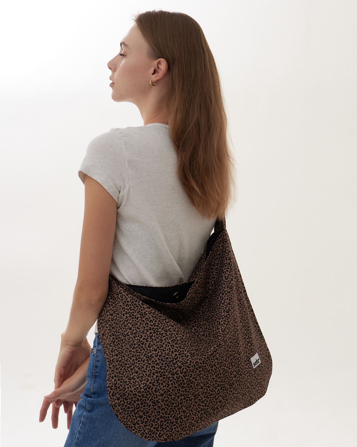 세르(SEHR) Leopard Easy Big Bag (Brown)