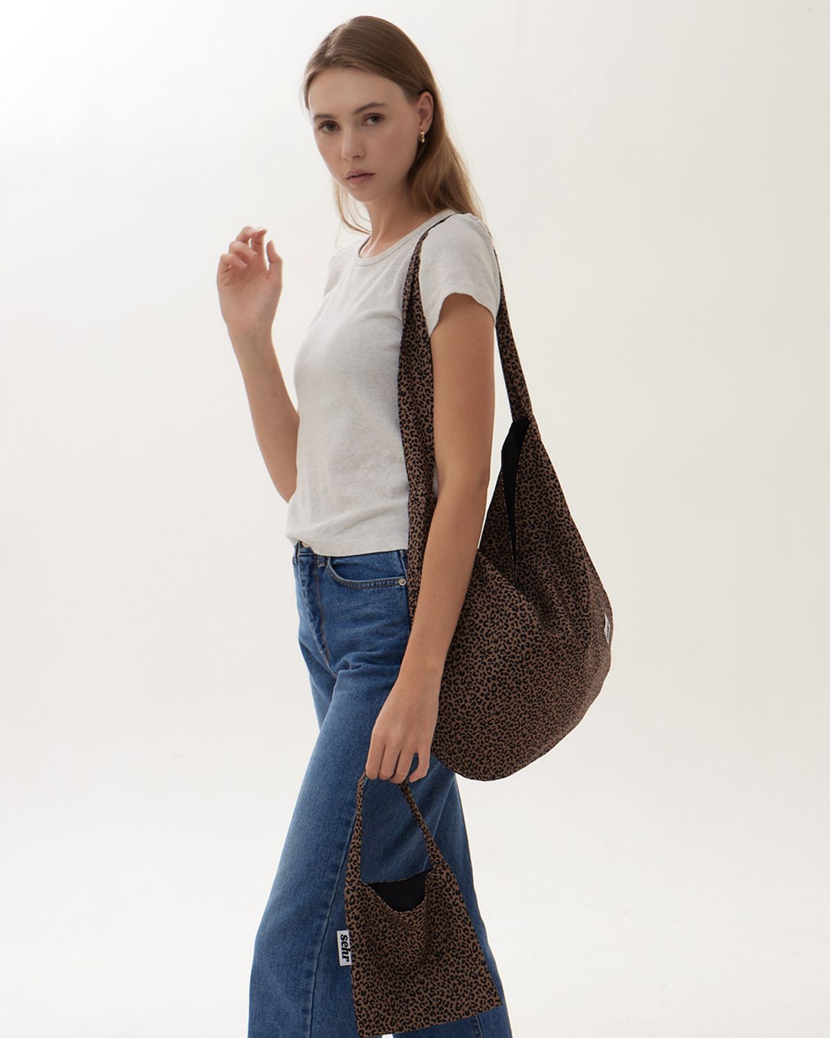 세르(SEHR) Leopard Easy Big Bag (Brown)