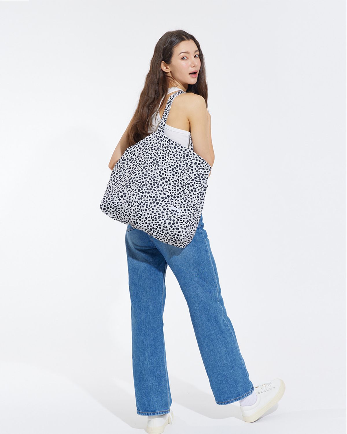 세르(SEHR) Leopard Marshmallow Big Bag (White)