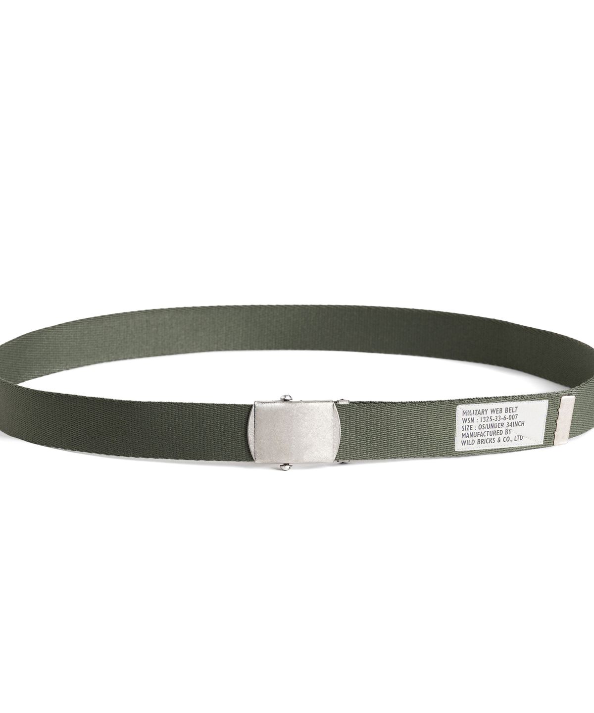 와일드 브릭스(WILD BRICKS) W23 MILITARY WEB BELT (olive green)