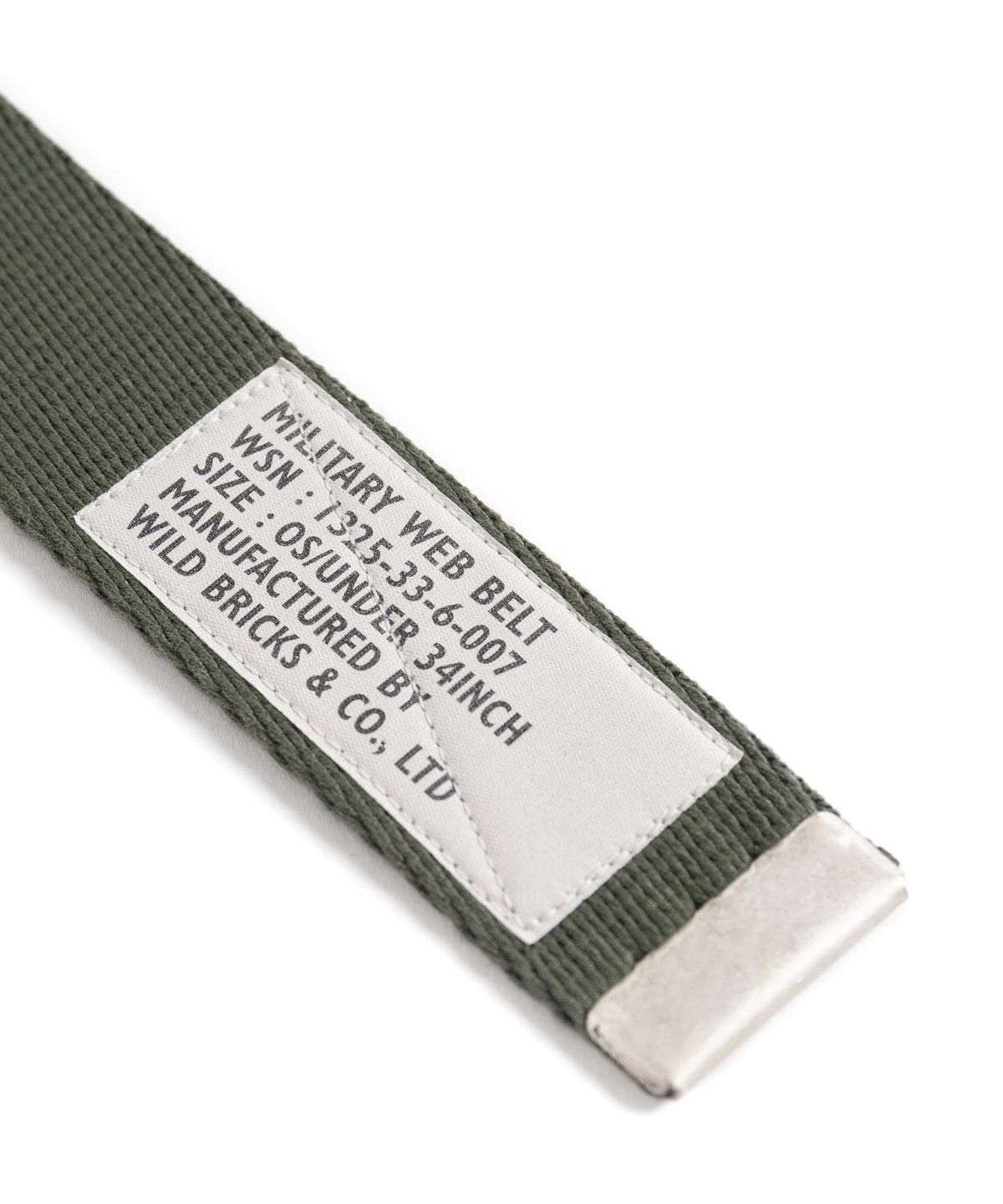 와일드 브릭스(WILD BRICKS) W23 MILITARY WEB BELT (olive green)