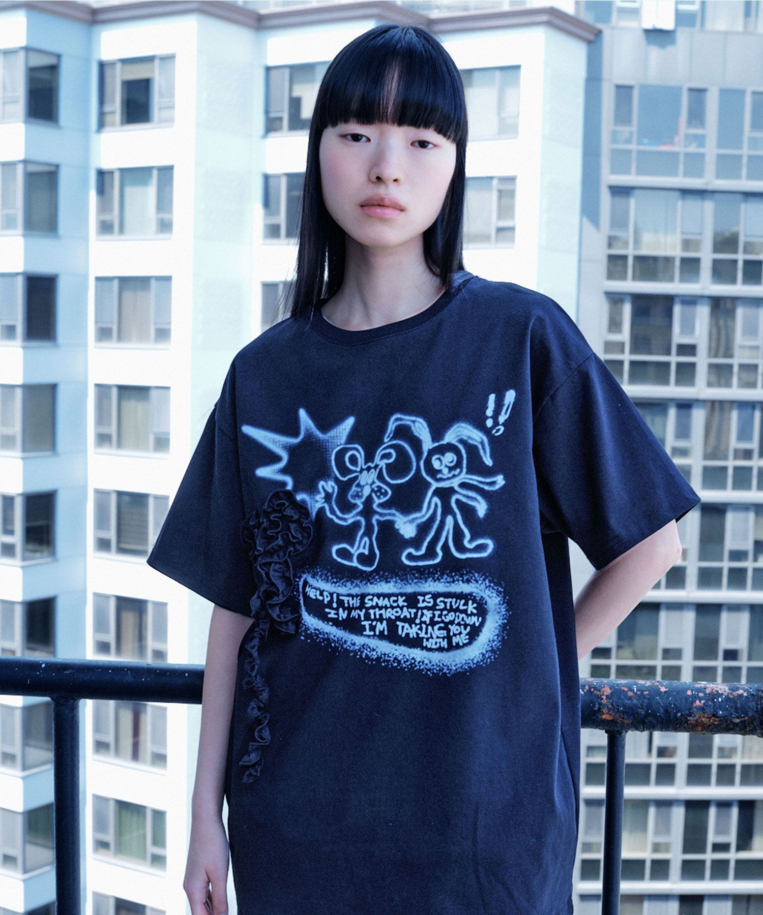 TYPESERVICE ♥ Ruffled Bow Top /追跡付 MUSINSA公式 | TYPESERVICE Ruffled Bow Top [Black]
