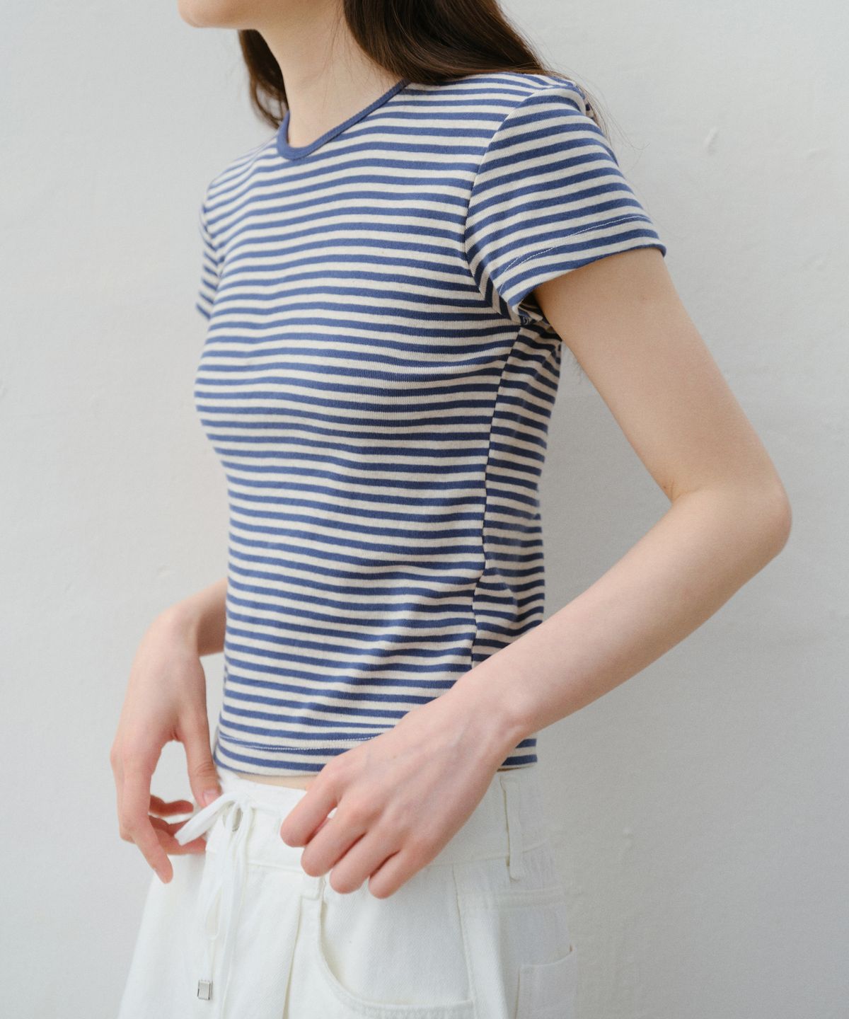 유라고(URAGO) Day stripe half t-shirt