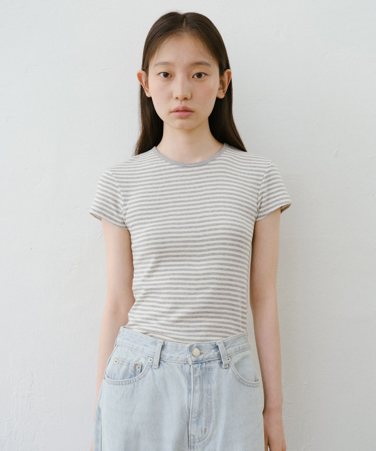유라고(URAGO) Day stripe half t-shirt