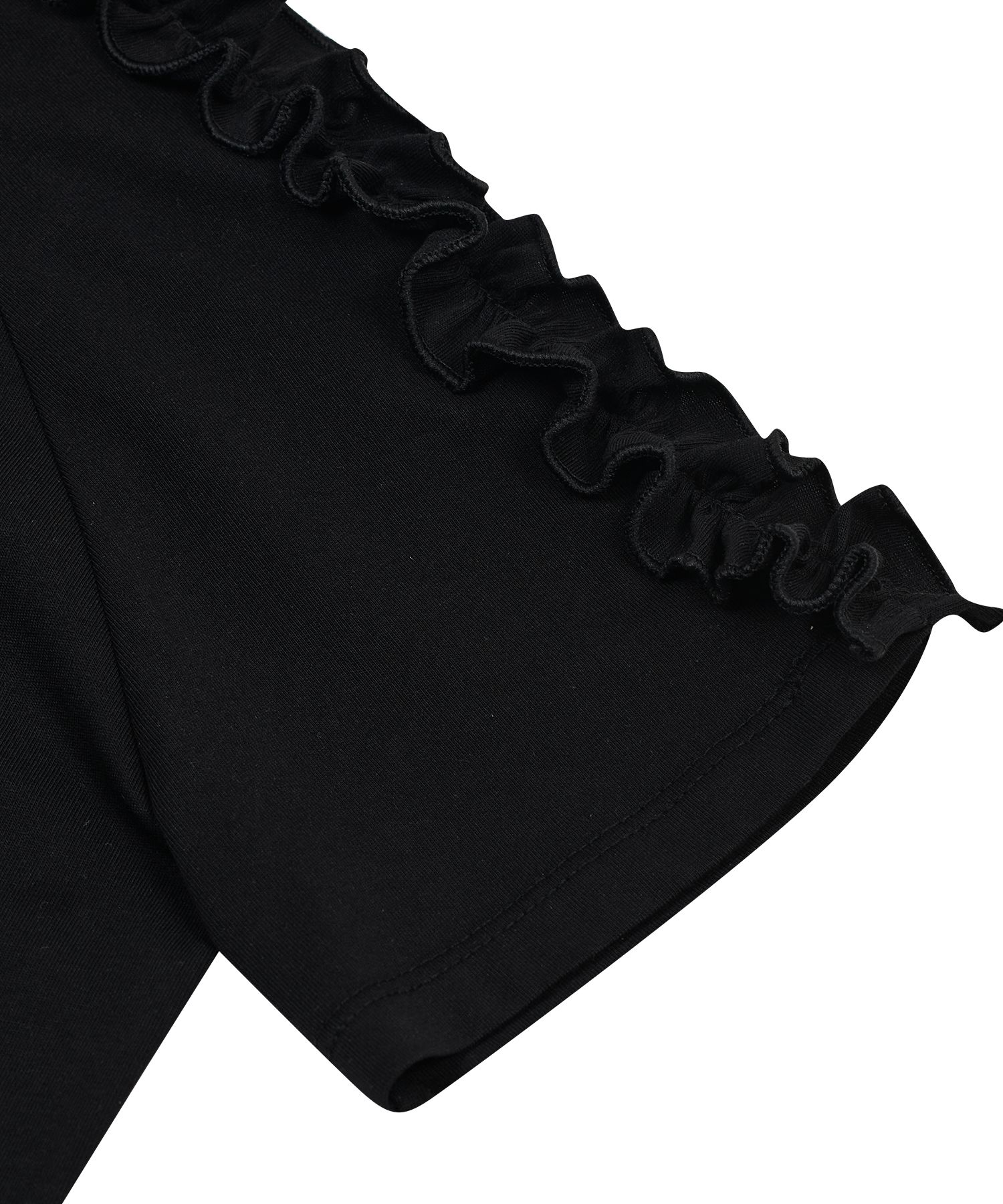 TYPESERVICE ♥ Asymmetrical Ruffle Trim Raglan Top MUSINSA | TYPESERVICE Asymmetrical Ruffle Trim Raglan Top