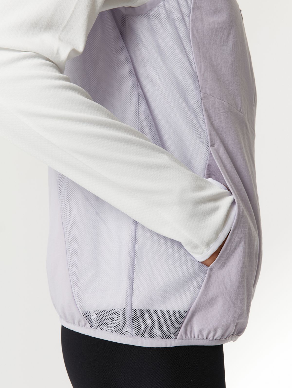 골스튜디오(GOALSTUDIO) AIR THROUGH 2WAY ZIP LIGHTWEIGHT VEST-LAVENDER
