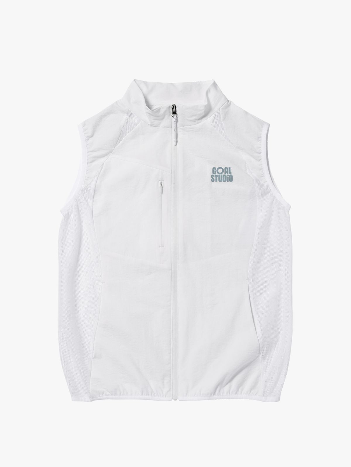 골스튜디오(GOALSTUDIO) AIR THROUGH 2WAY ZIP LIGHTWEIGHT VEST-WHITE