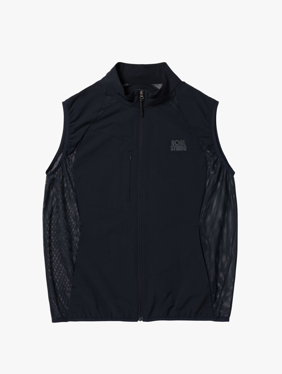 골스튜디오(GOALSTUDIO) AIR THROUGH 2WAY ZIP LIGHTWEIGHT VEST-NAVY