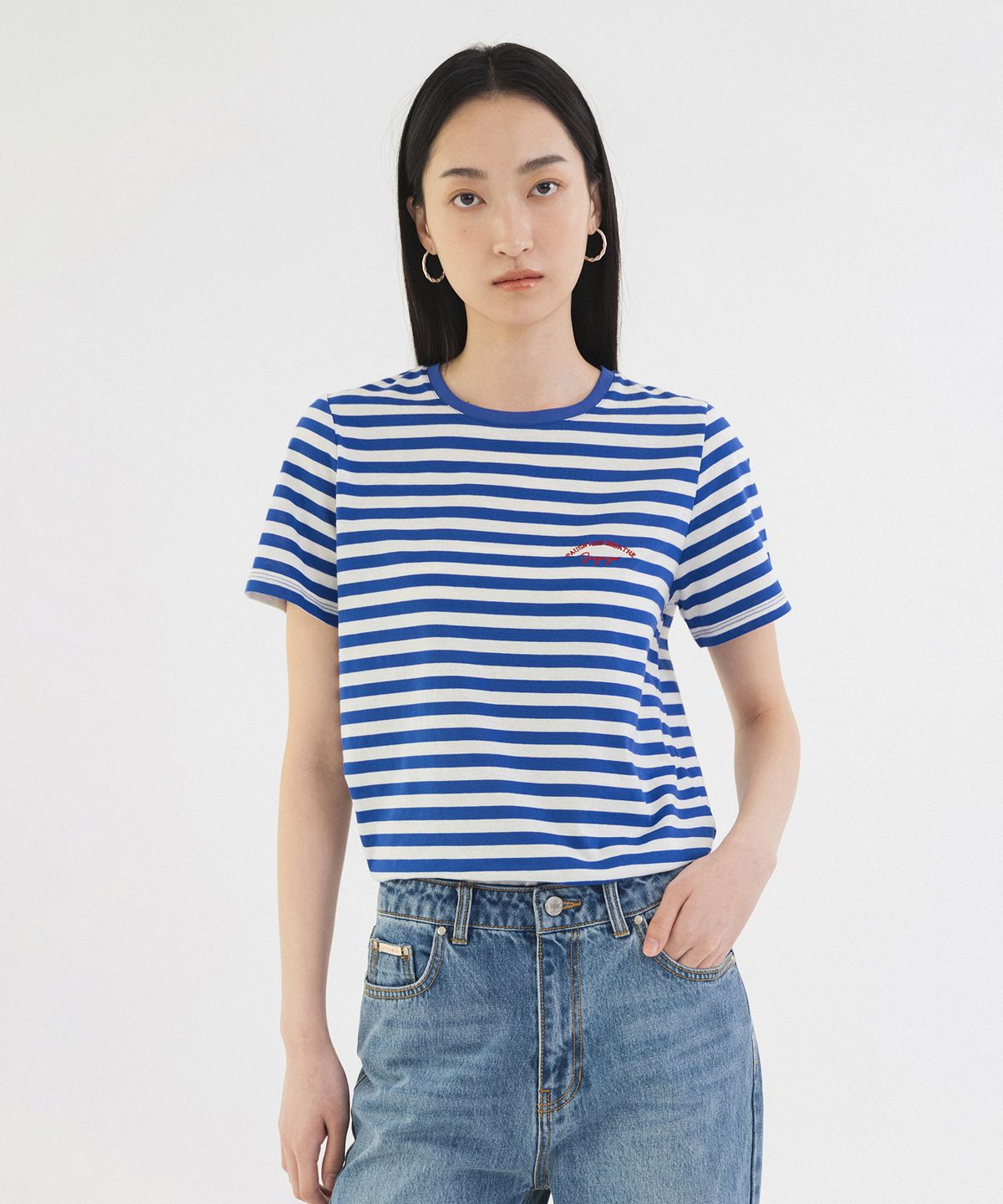 시야쥬(SIYAZU) SITP5205 프레쉬 ST 반팔 티셔츠_Royal blue