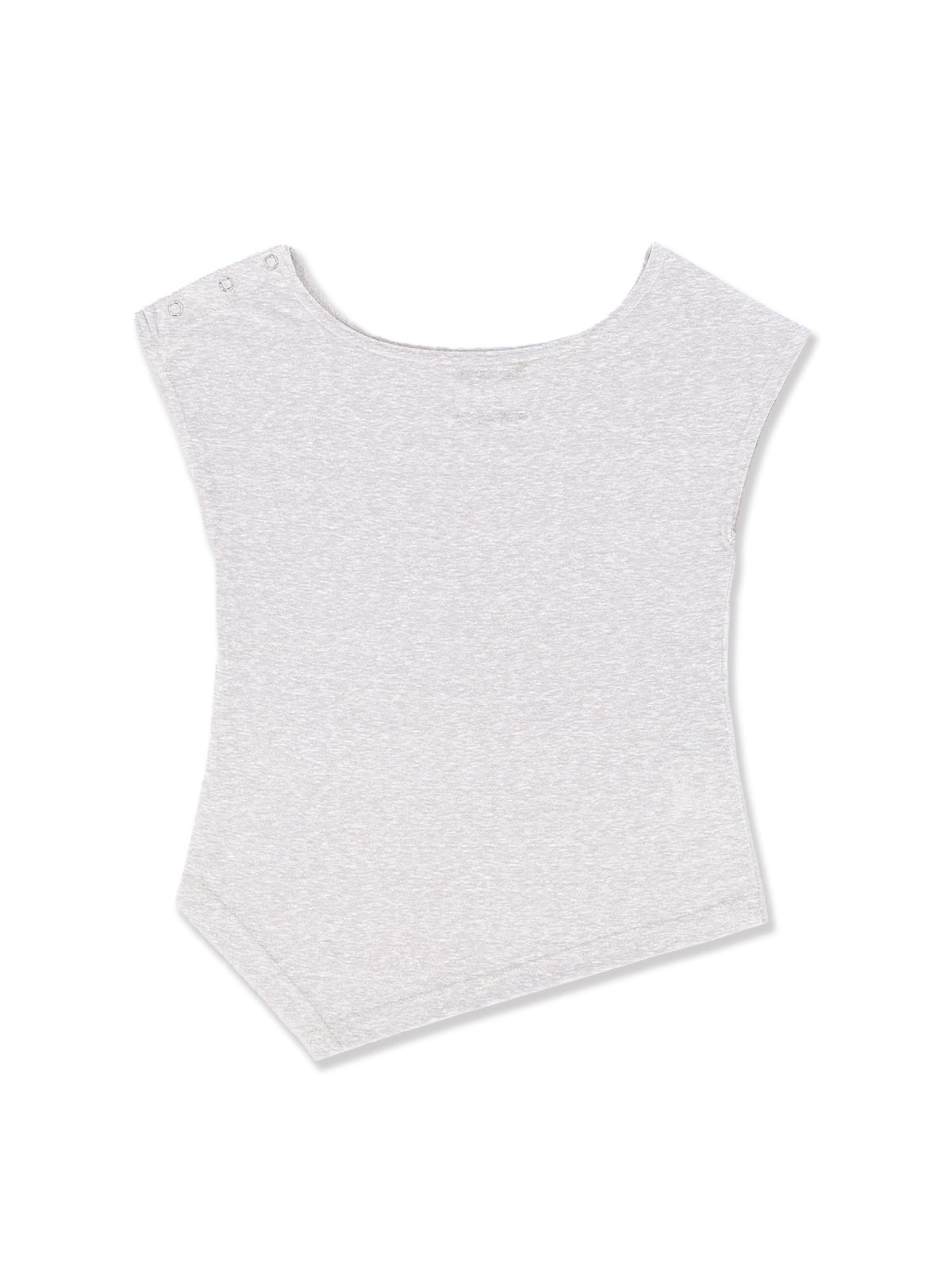 쎄쎄쎄(SETSETSET) UNBALANCE SNAP T-SHIRT GREY