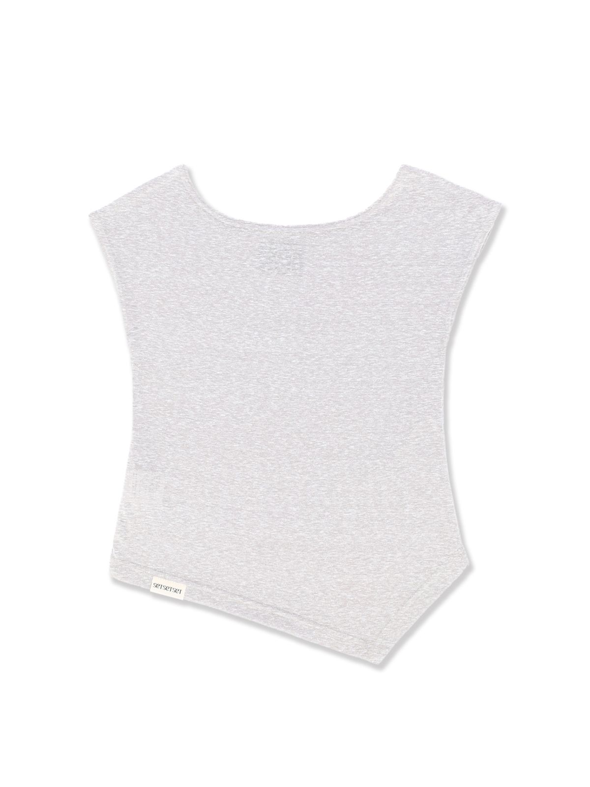 쎄쎄쎄(SETSETSET) UNBALANCE SNAP T-SHIRT GREY