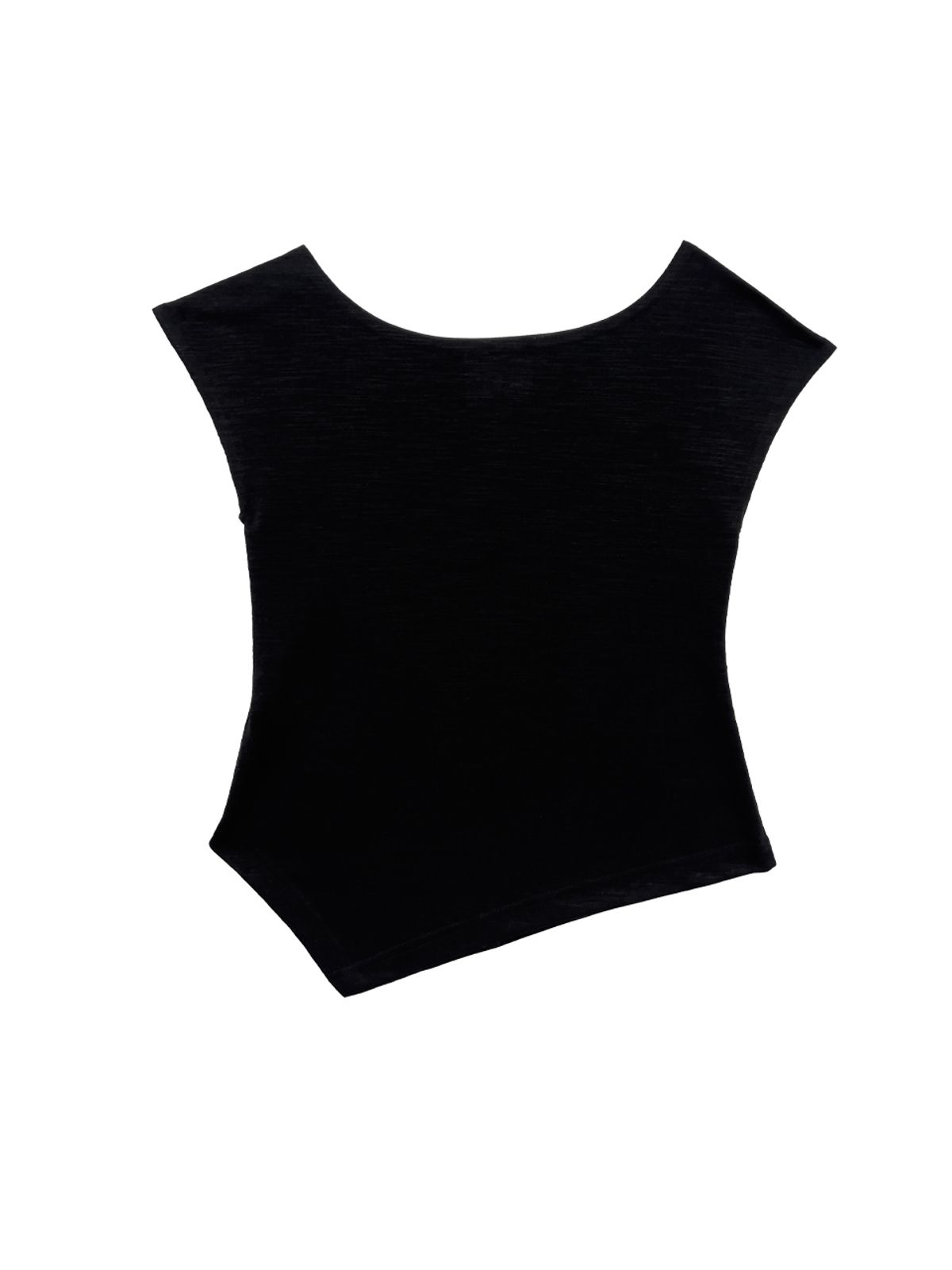 쎄쎄쎄(SETSETSET) UNBALANCE SNAP T-SHIRT BLACK
