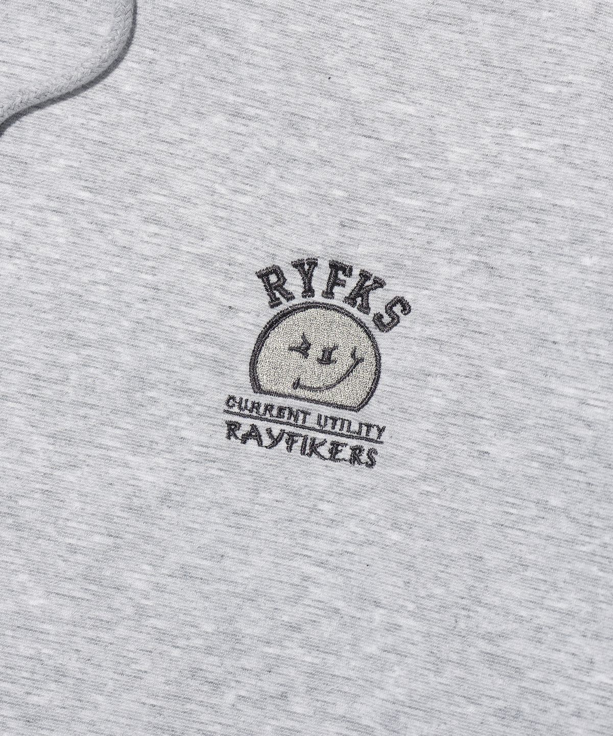 레이피커스(RAYFIKERS) 위키드 스마일 반팔 후디 MELANGE GREY (MP7TU429-097)