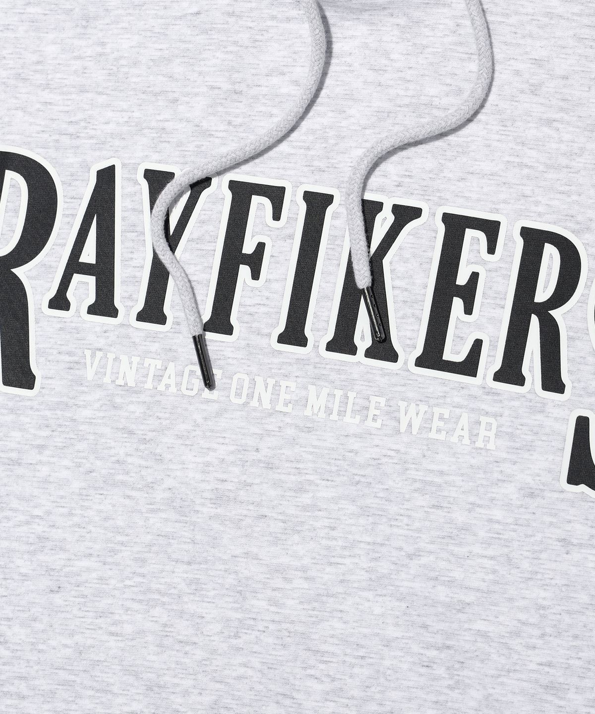 레이피커스(RAYFIKERS) 로고 스티치 반팔 후디 LIGHT GREY (MP7TU430-071)