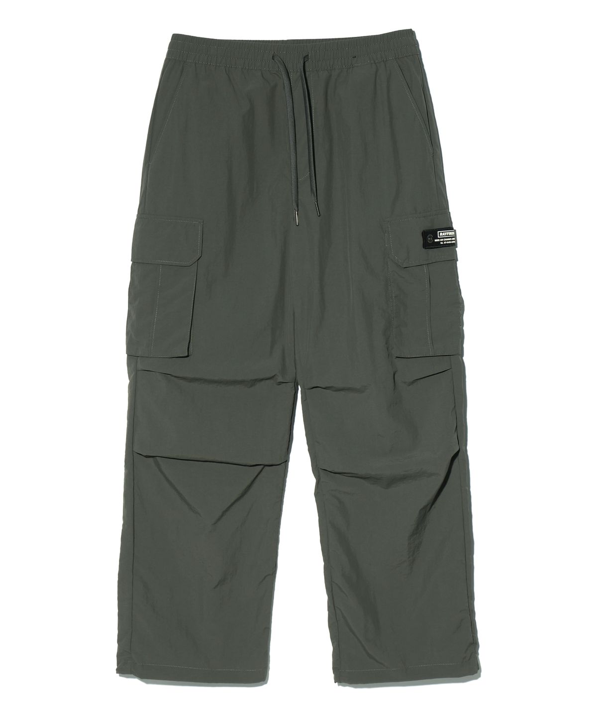 레이피커스(RAYFIKERS) 나일론 와이드 카고 파라슈트 팬츠 CHARCOAL (MP2PU369-075)