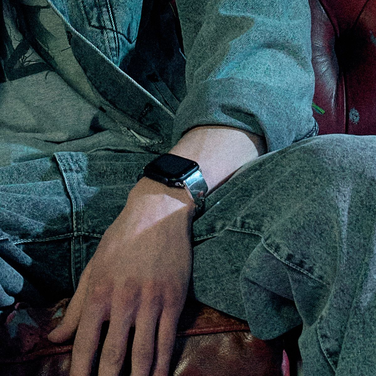 실버태그(SILVERTAG) APPLE WATCH STRAP NAST-P135NK 애플워치 체인 메탈 실버 스트랩