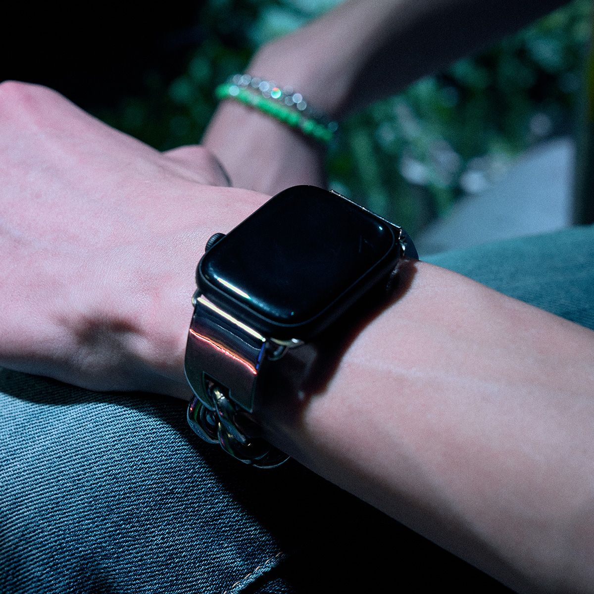 실버태그(SILVERTAG) APPLE WATCH STRAP NAST-P1502DC 애플워치 체인 메탈 실버 스트랩