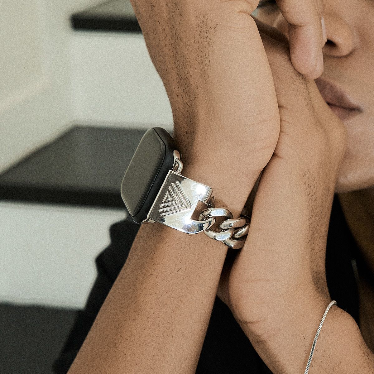 실버태그(SILVERTAG) APPLE WATCH STRAP NAST-ST1352DC 애플워치 체인 메탈 실버 스트랩
